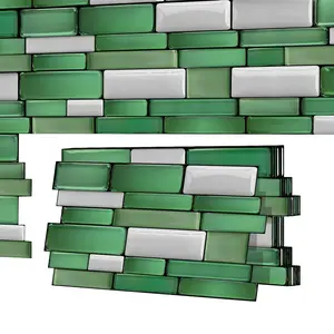 Self-Adhesive Marble Pattern Tile Stickers, Removable & Reusable Wall Decals for Kitchen Bathroom Living Room Decoration