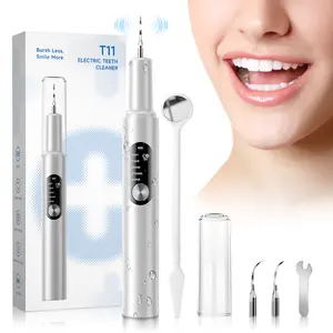 Plaque Remover for Teeth, 5-Smart Mode Electric Tartar Remover with LED Light, UV-C Light Kills,Rechargeable Teeth Cleaning Kit, Dental Tools Set with 3 Replaceable Heads,IPX6 Waterproof for Home Use