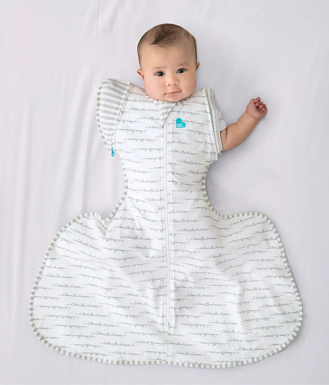 Swaddle Up™ 2-in-1 Transition Bag Hip Harness 1.0 TOG Cotton White Dreamer