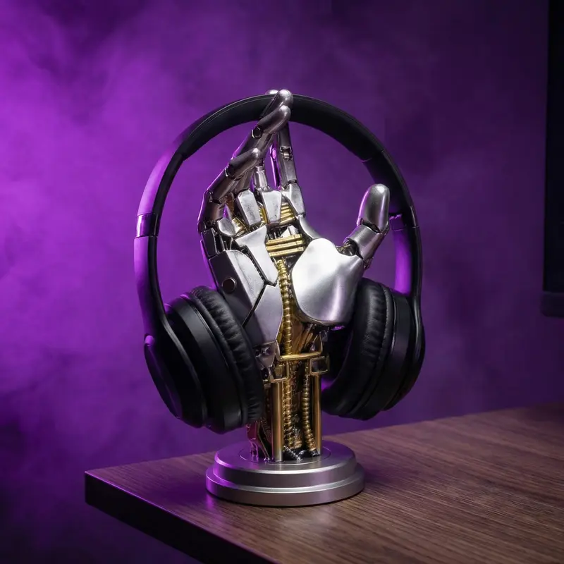 Cyberpunk Asura Vinyl Mechanical Hand Figurine - Collectible Figure Decor, Gamer Gift Idea, Home Ornament, Game Controller Stand, Key Holder, Unisex Adult Accessory