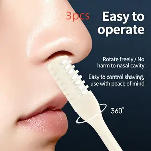 Portable 360° Rotating Dual-Head Nose Hair Trimmer Kit, Gentle Pain-Free, Unisex, Precision Skin/facial Hair Removal Tool