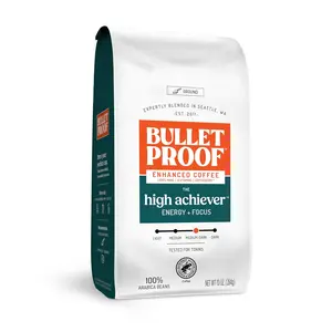 Bulletproof High Achiever Ground Coffee, 10 Ounces, MediumDark Roast Enhanced Coffee with Lion's Mane Mushroom, B Vitamins, and Adaptogens for Energy and Focus