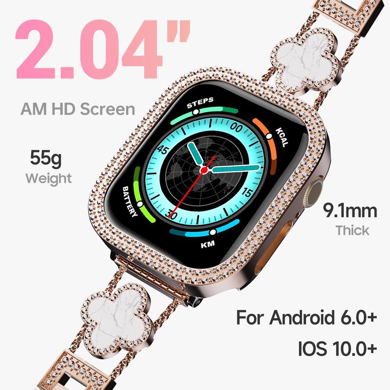 2026 Fashion Smart Watches for Women, Touch Screen Watch, Answer/Make Calls/100+ Sports Modes/Message Reminder, DIY Watch Dials, Wearable Devices, Smart Watches for iPhone/Andriod, Gift for Wife, Girl Friend