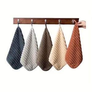 5-Piece Luxury Soft Towel Set | Ultra-Absorbent, Quick-Drying Hand Towels – An Everyday Essential for the Home Bathroom – A Household Must-Have | Material: Polyester | Style: Modern | Pattern: Striped
