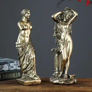 Custom Greek Goddess Decoration Imitation Copper Statue Love and Beauty Goddess Office Desktop New House Resin Crafts Ornaments