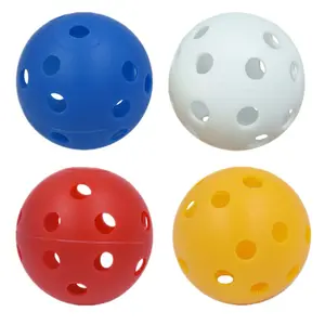 9pcs Multicolor Mixed Golf Practice Balls 42mm Indoor Plastic Pe Material, 26 Holes Hole Ball, Ideal for Indoor Training, Golf Training Aids