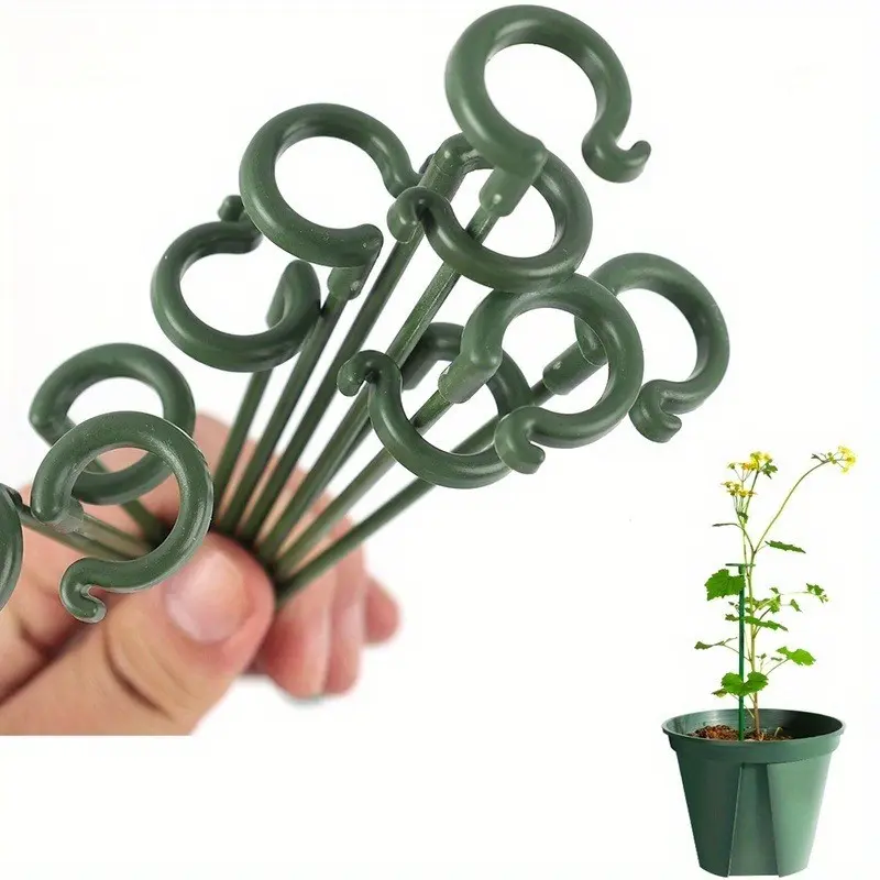 10pcs Plant Support Stakes, Garden Trellis, Garden Supplies, Durable for Vines & Climbing Plants, Ideal for Gardens & Balconies, Enhance Your Outdoor Space, Garden Obelisk Trellis, Plant Supports Stakes