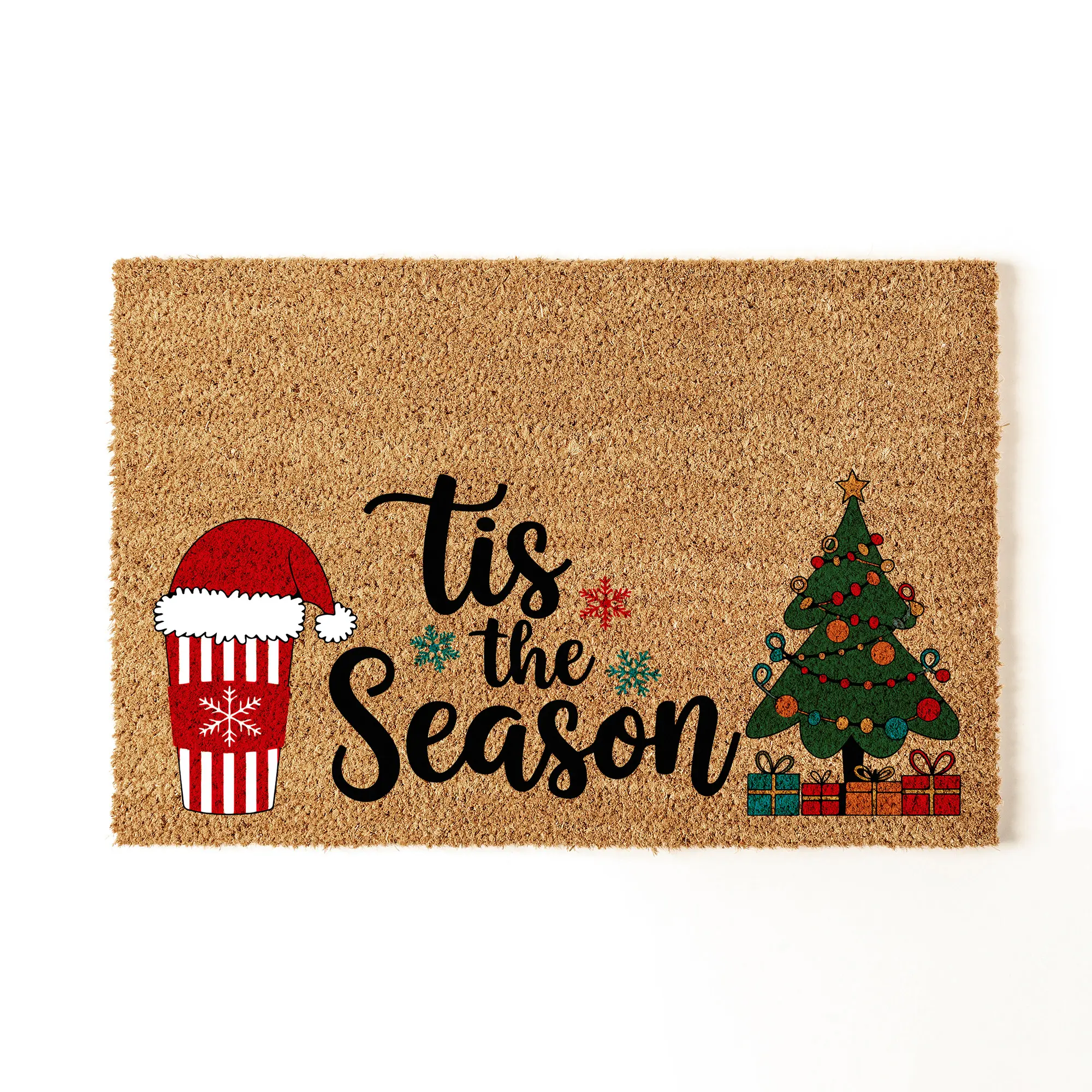 Tis The Season Doormat, Hot Chocolate & Tree Doormat, Festive Christmas Entry Mat, Cozy Holiday Decor, Unique Xmas Present, Winter Doormat, Seasonal Doormat, Hot Chocolate, Christmas Tree Decor, Christmas Doormat, Holiday Decor, Xmas Gift