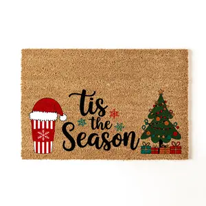 Tis The Season Doormat, Hot Chocolate & Tree Doormat, Festive Christmas Entry Mat, Cozy Holiday Decor, Unique Xmas Present, Winter Doormat, Seasonal Doormat, Hot Chocolate, Christmas Tree Decor, Christmas Doormat, Holiday Decor, Xmas Gift