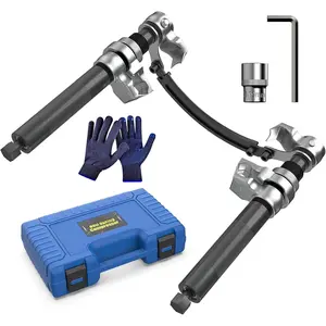 Coil Spring Compressor Tool, 2 count Automotive Spring Compressor Set with Extendable Safety Bracket, 2670LB Heavy Duty Macpherson Strut Spring Compression Set for  SUV Light