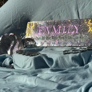 Family Event Calendar -  Black Galaxy w/ Lights Colorful Decoration Durable