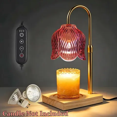 Candle Warmer Lamp, Electric Top-Melting Jar Warmer with Timer, Glass Decor Gift for Women Mom (Tool Organizer Accessory)
