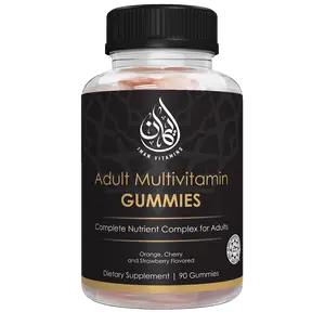 Halal Adult Multivitamin Gummies - Complete Nutrient Complex for Adults - 90 Gummies - Edible Dietary Supplement