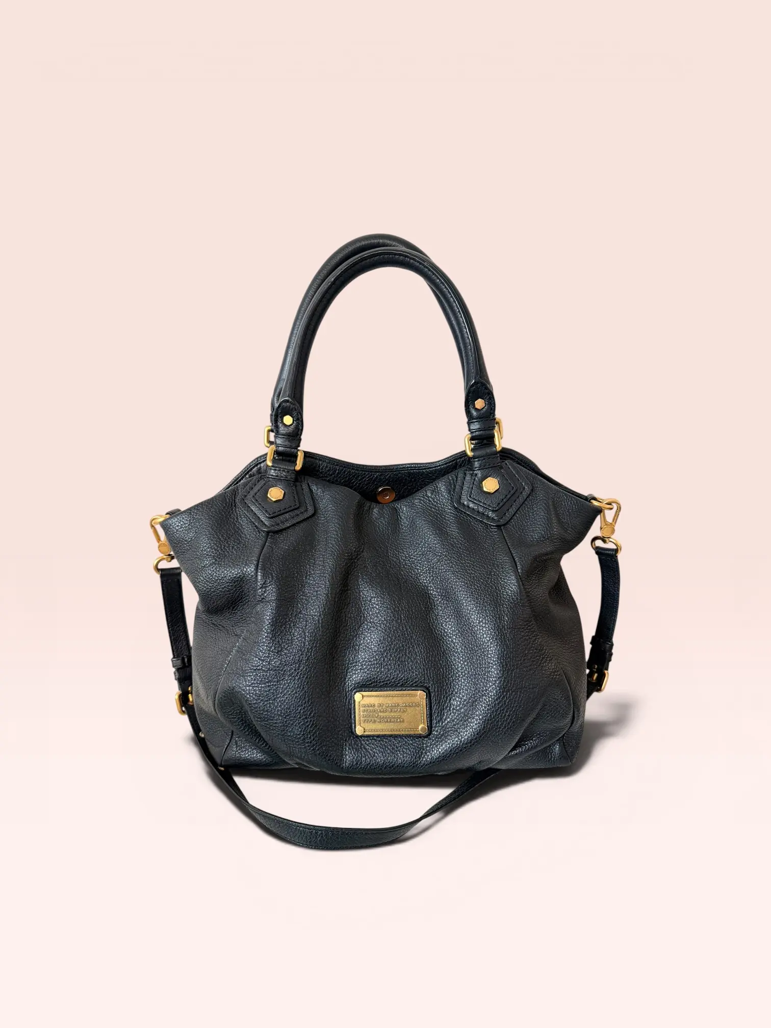 Pre-owned MARC JACOBS Leather Tote Bags Tote Bag Marc by Classic Q Francesca 2 Way Functionality Bag with Shoulder, Crossbody Options (Black), Tote Bags