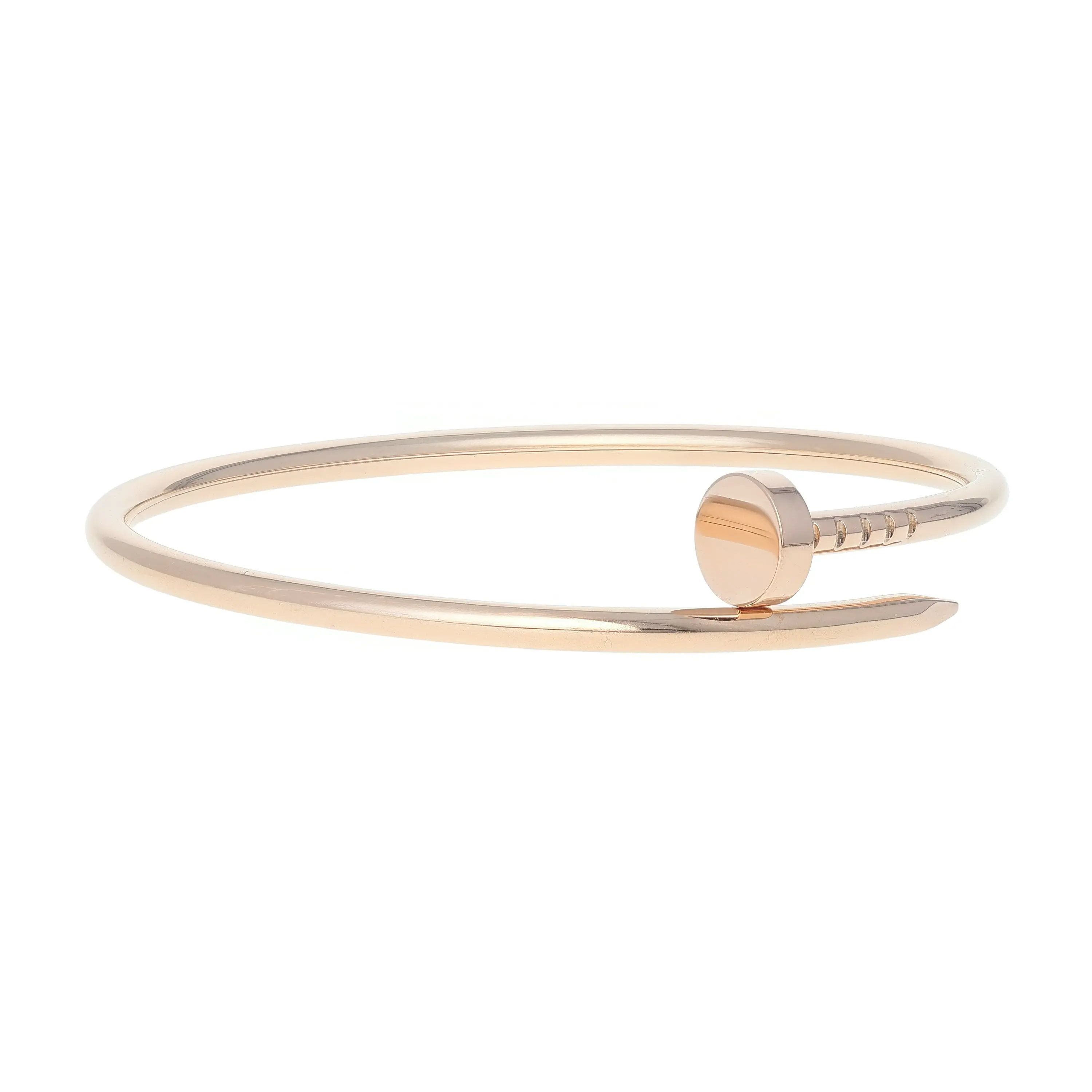 Pre-owned Cartier Juste Un Clou Bangle Bracelet Size 15