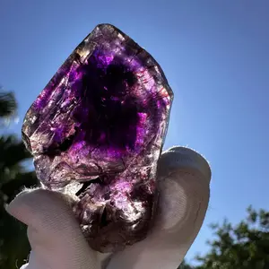 Natural Super Seven Crystal Bare Stone, Purple Titanium Crystal Aromatherapy Diffuser Stone, Demagnetizing Mineral Specimen, Crystal Ore WholesaleReiki Chakra Balance bridesmaid gift