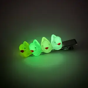 Glow in the Dark Duck Hair Clips - Fun and Unique Design for Hair Accessories