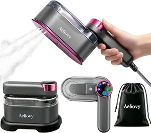 Travel Steamer for Clothes, Portable Handheld Garment Steamer & Steam Iron 2-in-1, 1200W Fast Heat-Up Mini Steamer with LCD Display, Large Ceramic Heat Panel Quick Wrinkle Removal for Home, Hotel