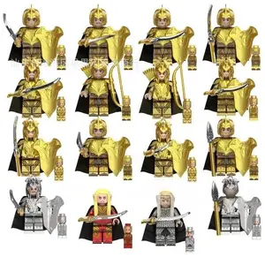 Building block elves guard humanoid dolls, birthday gifts for medieval soldiers and orcs mini characters cartoon characters toys