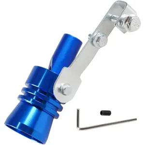1 Pack Universal Turbo Sound Pipe Whistle Muffler Sounder Simulator Tailpipe Noise Sound Enhancer Compatible with Truck, Motorcycle, Cars, Dirt Bike and Scooter(XL Blue)