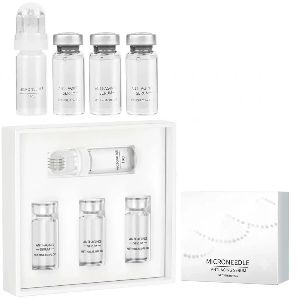 Micro In-fusion System for Face, Micro In-fusion System for Lips, Micro In-fusion System, Smooth Skin Facial Serum for All Skin Types (1* applicator+3*Serum)