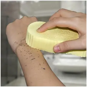 2PCS 3D Ultra Soft Exfoliating Bath Sponge, Gentle Deep Cleansing Body Scrubber for All Skin Types, Reusable & Durable Skin Peeling Sponge for Kids & Adults