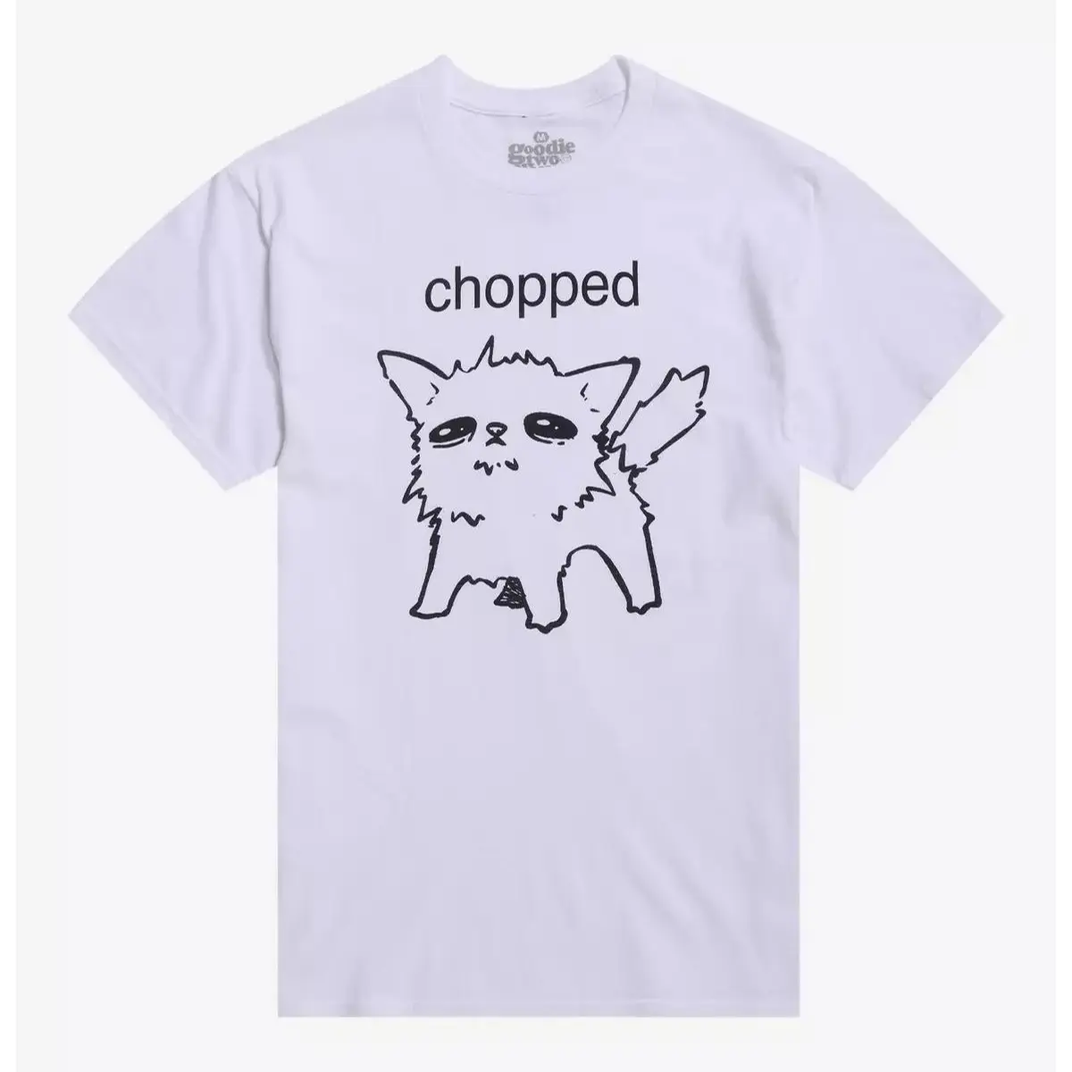 Chopped Cat T-Shirt, Cute 90s Graphic Tee, Short Sleeve Crewneck Tees