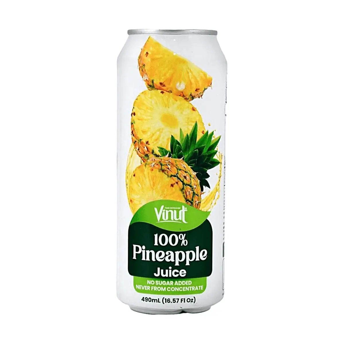 VINUT 100% Pineapple Juice 490ml - Pure Fruit Juice, No Added Sugar, No Additives, Natural Sweetness from Vietnam
