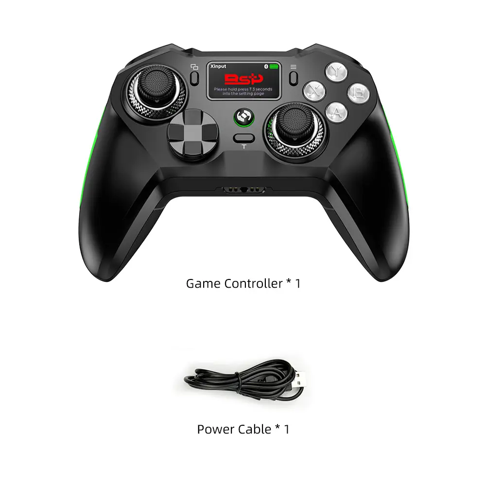 G8 Wireless Game Controller with Smart Screen, Hall Joystick, RGB, Macro, Turbo, Gyro Vibration for PC, Switch, Android, iOS