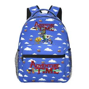 Adventure time Student Backpack Adventure time merch Sports Laptop Backpack Adventure time complete series Multi-Pocket Travel Daypack, Unisex Lightweight Bookbag, Perfect Holiday & Birthday Gift for Boys Girls