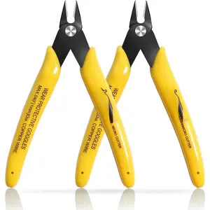 Flush Cutters, 2 Pack Side Cut Nippers, 5 Inch  Flush Cut Pliers with Spring, Mini Wire Cutters Model Nippers Flush Cutters for  Making, Plastic Models, Zip Ties, Electronics