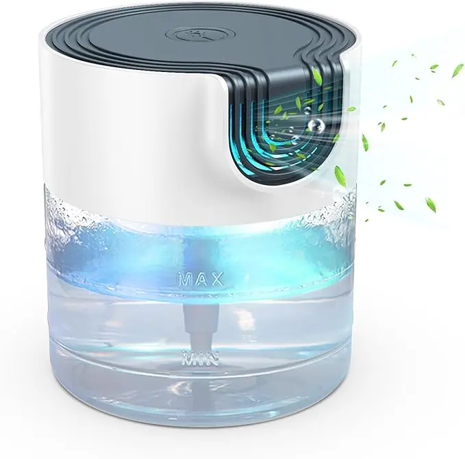 Air Filter Aroma Diffuser Ioniser with 30ml Essential Oils, Water Air Purifier & Colour Changing LED Light, Air Freshener Humidifier Aromatiser for Home & Bedroom