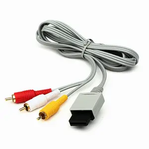 wii to 3 RCA Composite Audio Video AV Cable Cord for Nintendo Wii Console TV HDTV 6ft