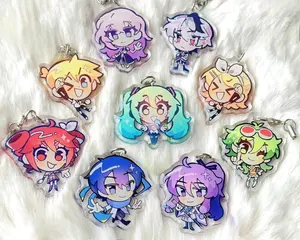 Vocaloid Project Sekai Hatsune Miku Kagamine Rin Len Megurine Luka Gumi Kamui Gakupo VFlower Keychain, Vocaloid Keyring Cute Accessory, Fun Charm For Backpack Or Purse | High Quality and Customer Favorite Items