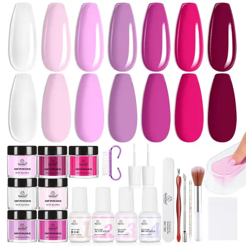 Beetles Dip Powder Starter Nail Kit with Base & Top Coat, Activator, Manicure Tool, Gel Nails, Gift for Girls - Polish   Easter'sGift Cutics Alluring Sweetie #TikTokShopBacktoSchool