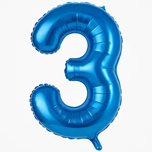 Royal Blue Number 3 Large Foil Balloon