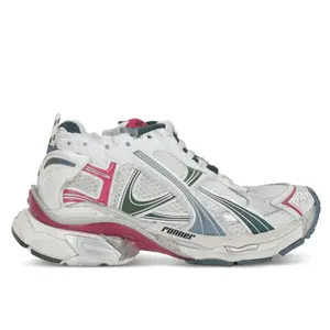 Balenciaga Runner Sneaker White Dark Green Pink