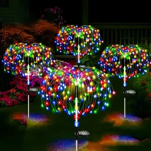 Solar Powered Dandelion Copper Wire Lights, LED String Lights for Stage Atmosphere Decoration, Lawn Lights for Outdoor Garden Landscape, Outdoor Decorative Lights, Garden Lighting