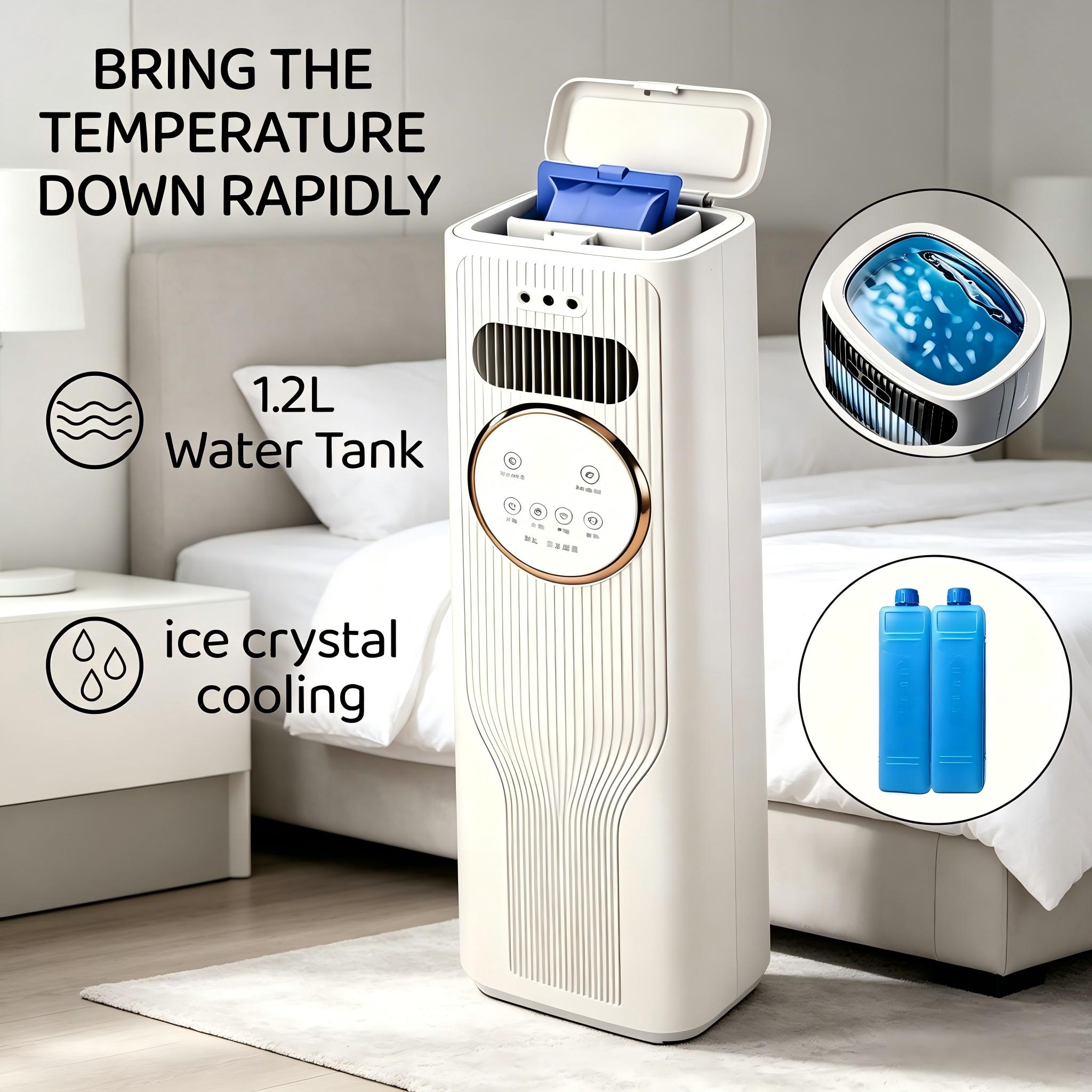 Bladeless 2-in-1 Fan & Heater – 3 Speeds, 2 Heat Modes, Remote Control, Quiet Operation, All Season Use – Perfect for Bedroom, Office, Small Spaces (28ft/s High Airflow)