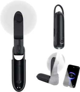 Digibond Handheld Mini Fan Rechargeable Battery Powered 3000Mah 6In1 Bullet Shape Portable Personal Fan 3 Speed with Flashlight (Black) NorthlineSupplyCo