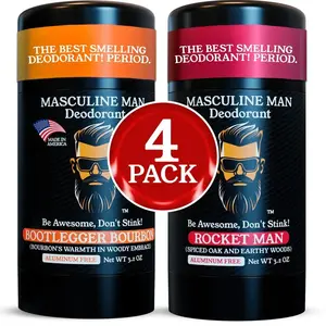 MASCULINE MAN BOOTLEGGER BOURBON + ROCKET MAN (2+2 Deodorants)