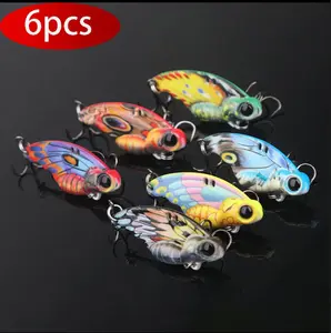 depesca VIB Butterfly Fishing Lure jig  depesca Bait Tackle New Style Artificial Bait Bass Fish Pole Outdoor Night Fishing Gear 14G Each 6pcs