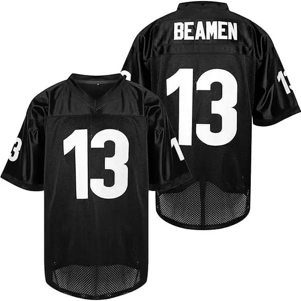 Men'S Breathable Rugby Football Jersey #13 - V-Neck Loose Fit with Number 13 & Name/Number Embellishment, All-Season Machine Washable Sportswear for Training, Games, Casual & Parties - Team Uniforms, Football Gear for Men