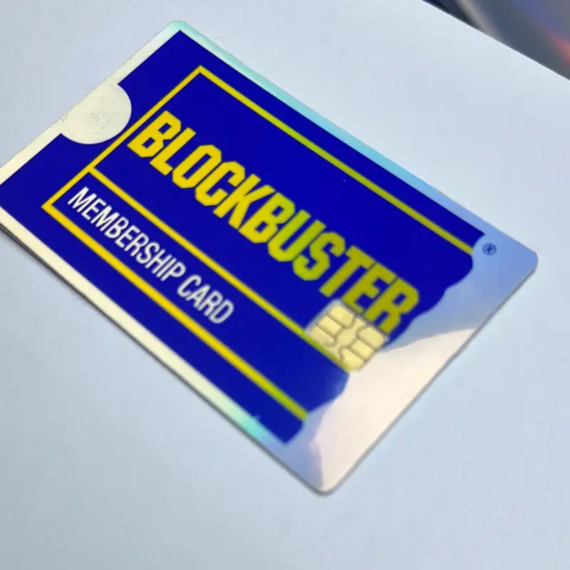 Blockbuster custom card skin holo sticker cover - vinyl foil holo funny credit debit card cover Waterproof Vinyl Holographic