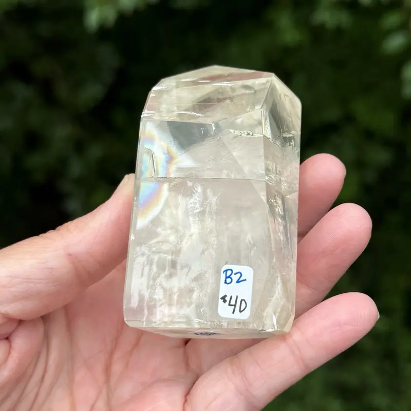 Optical Calcite B2 (Iceland Spar)- natural crystal - polished