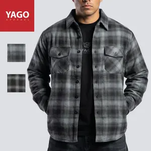 Yago Flannel Jacket with Two Side Pockets - Heavy Quilted Lining for Warmth & Comfort - Versatile Design as Shirt or Jacket - 100% Polyester - Ideal for Cold Weather