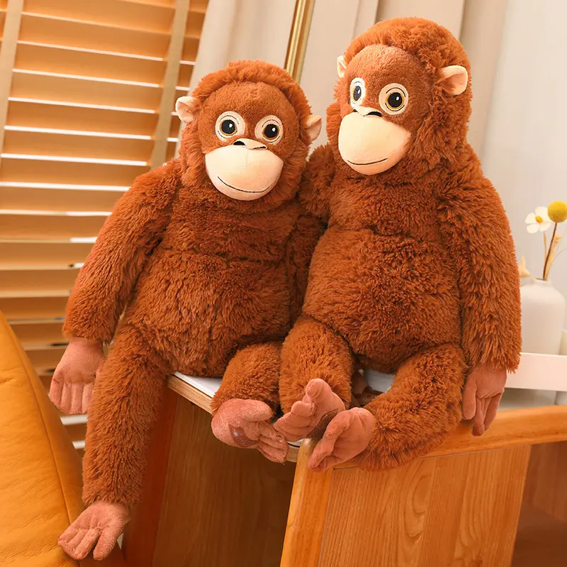 Cartoon Gorilla Plush Toy Soft Stuffed Chimpanzees Monkey for Room Decor Birthday Gift Large Size Plushie Punch The Monkey Plush