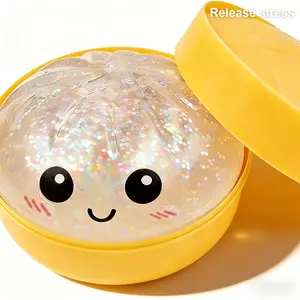 Glowing Dumpling Squishy – Soft Squeeze Toy, Cute Anxiety-Relief Fidget Toy with Steamer Case, Stress Relief Dough Toy for Adults and Kids