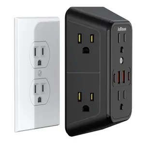 JcBlaon Surge Protector Outlet with 6 AC Outlets & 4 USB Ports, Multi-Plug Outlet Splitter for Home, Travel and Office, USB Power Outlet
