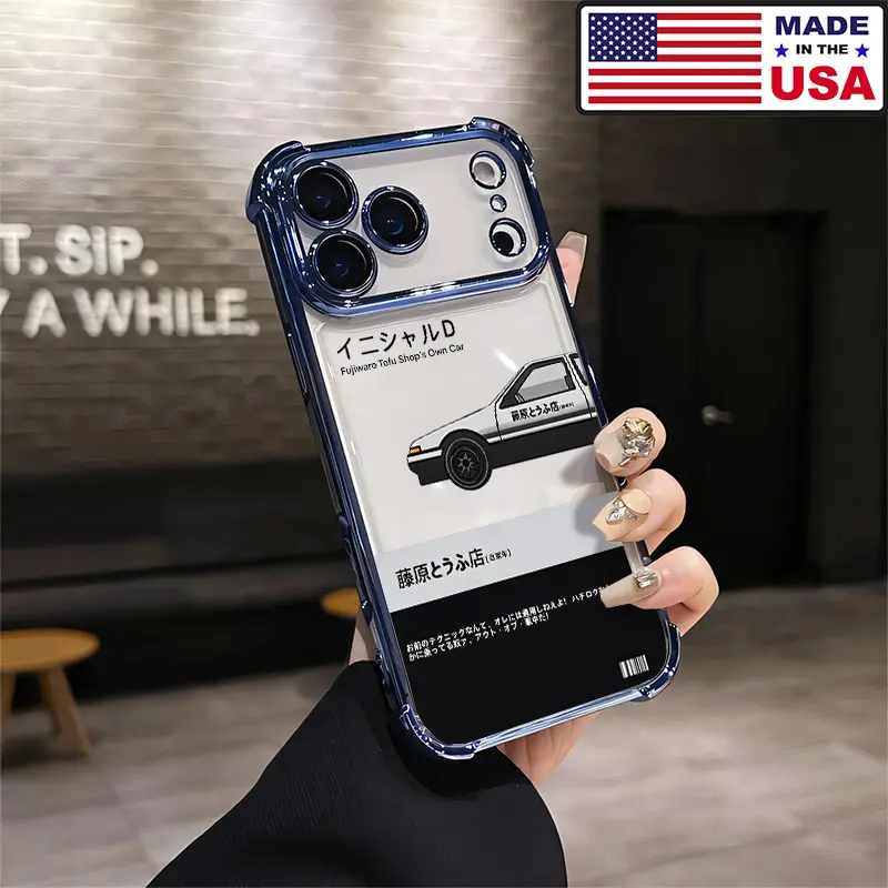 Initial D AE86 Fujiwara Tofu Shop Custom Aesthetic Pattern Smartphone Case, Soft Silicon TPU Shockproof Protection Casing for iPhone 17-14,13-12 Plus Pro Max & Samsung 25-22 Ultra Vintage Fashion Accessory